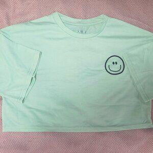 Light green super cropped t-shirt